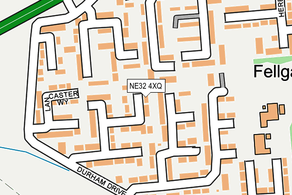 NE32 4XQ map - OS OpenMap – Local (Ordnance Survey)