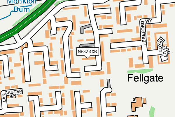 NE32 4XR map - OS OpenMap – Local (Ordnance Survey)