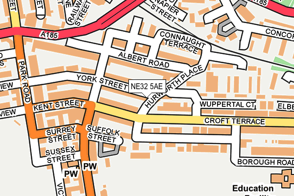 NE32 5AE map - OS OpenMap – Local (Ordnance Survey)