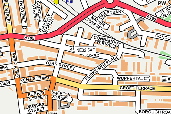 NE32 5AF map - OS OpenMap – Local (Ordnance Survey)