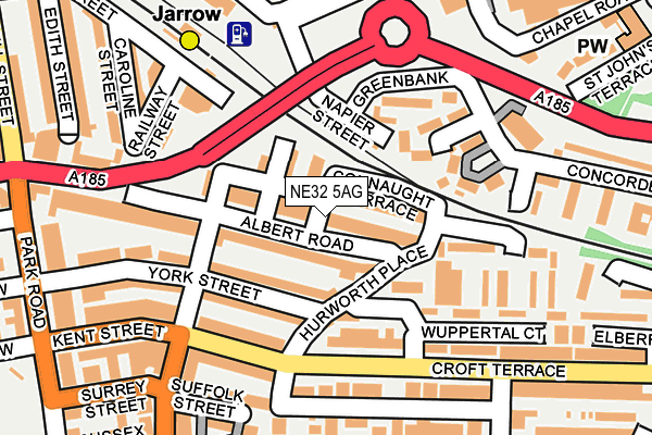 NE32 5AG map - OS OpenMap – Local (Ordnance Survey)