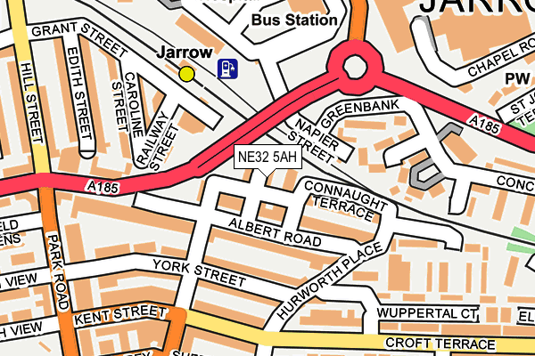 NE32 5AH map - OS OpenMap – Local (Ordnance Survey)