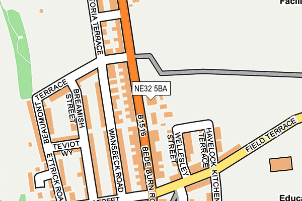 NE32 5BA map - OS OpenMap – Local (Ordnance Survey)