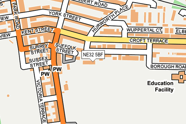 NE32 5BF map - OS OpenMap – Local (Ordnance Survey)