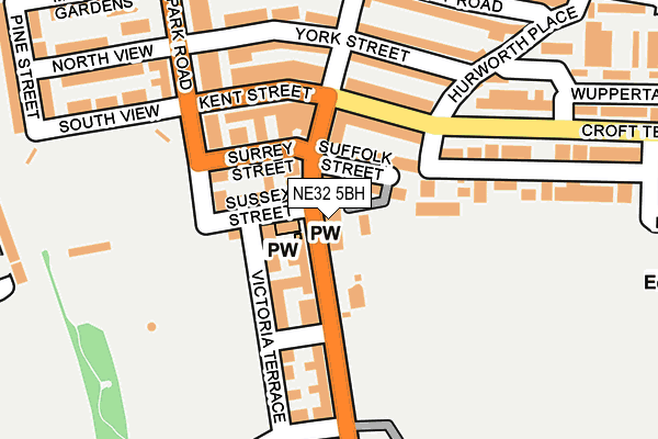 NE32 5BH map - OS OpenMap – Local (Ordnance Survey)