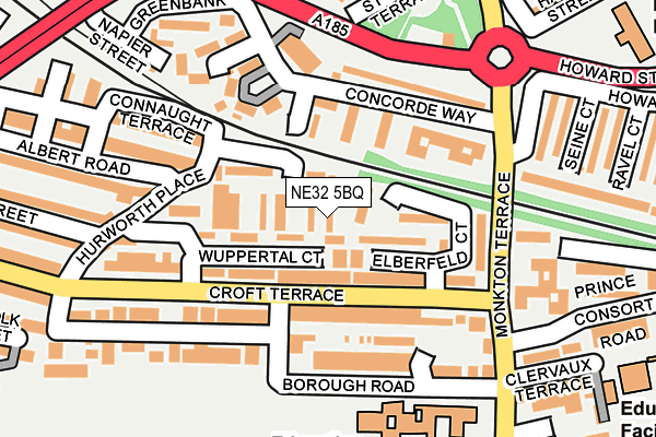 NE32 5BQ map - OS OpenMap – Local (Ordnance Survey)