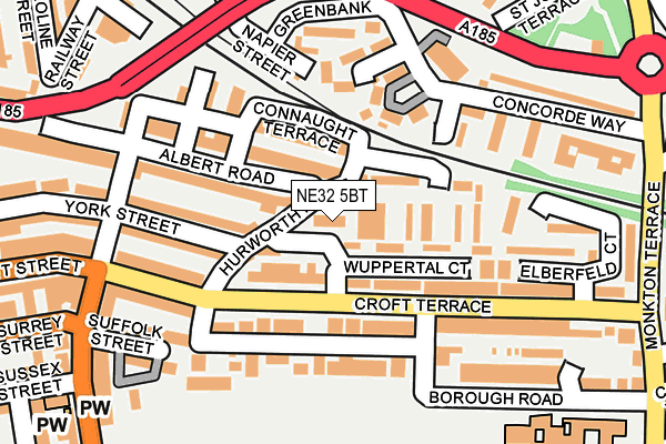 NE32 5BT map - OS OpenMap – Local (Ordnance Survey)