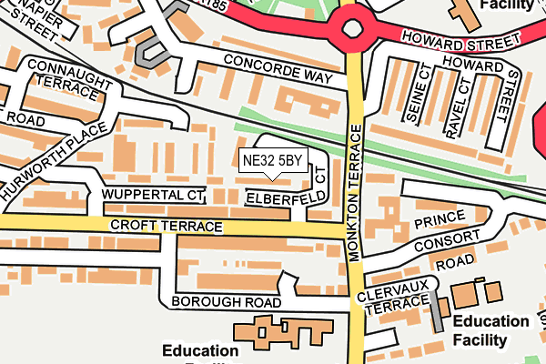 NE32 5BY map - OS OpenMap – Local (Ordnance Survey)