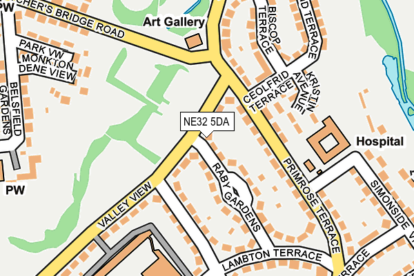 NE32 5DA map - OS OpenMap – Local (Ordnance Survey)