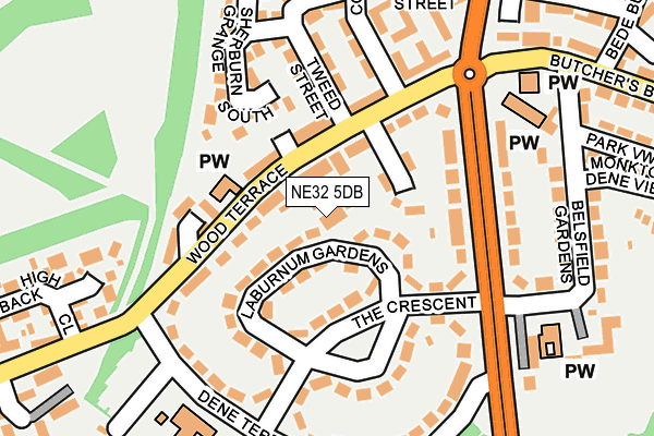 NE32 5DB map - OS OpenMap – Local (Ordnance Survey)