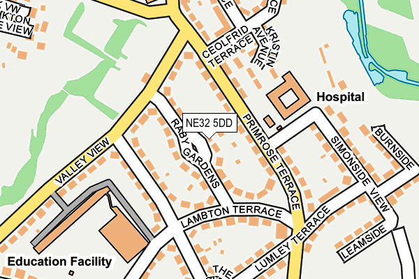 NE32 5DD map - OS OpenMap – Local (Ordnance Survey)