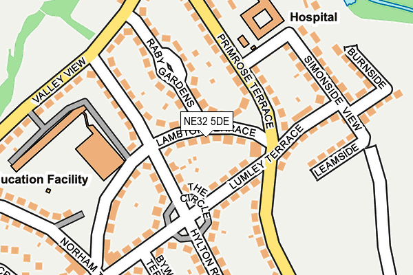 NE32 5DE map - OS OpenMap – Local (Ordnance Survey)