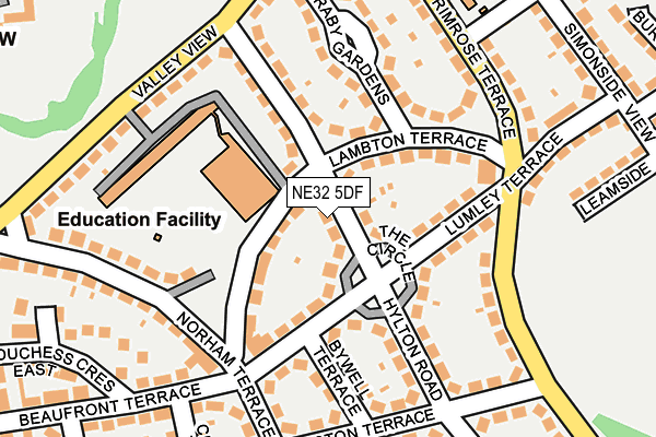 NE32 5DF map - OS OpenMap – Local (Ordnance Survey)
