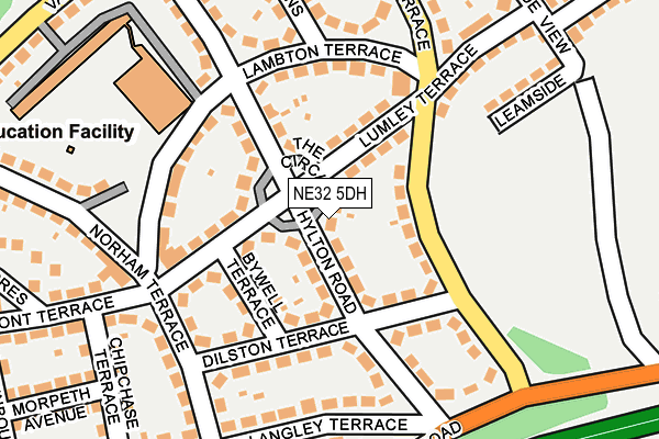 NE32 5DH map - OS OpenMap – Local (Ordnance Survey)