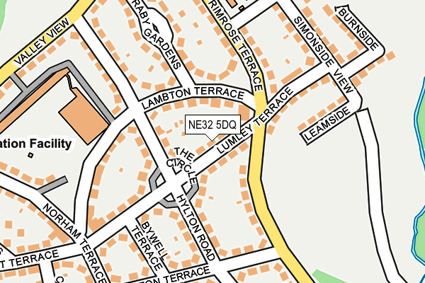 NE32 5DQ map - OS OpenMap – Local (Ordnance Survey)