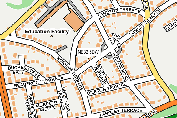 NE32 5DW map - OS OpenMap – Local (Ordnance Survey)
