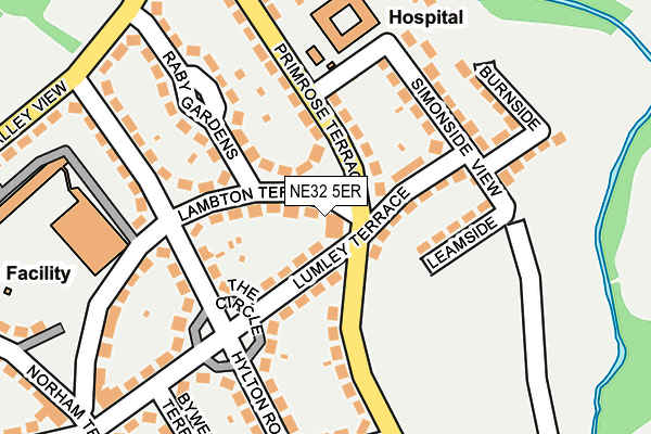 NE32 5ER map - OS OpenMap – Local (Ordnance Survey)
