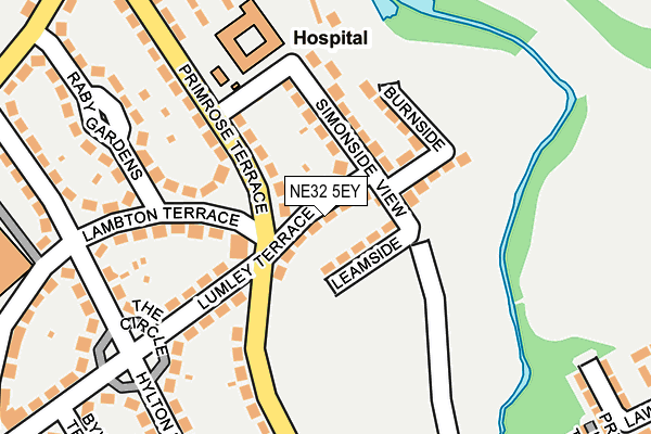 NE32 5EY map - OS OpenMap – Local (Ordnance Survey)