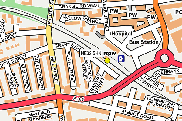 NE32 5HN map - OS OpenMap – Local (Ordnance Survey)