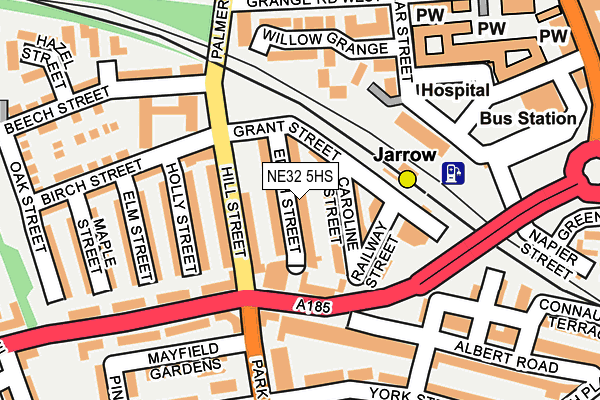 NE32 5HS map - OS OpenMap – Local (Ordnance Survey)
