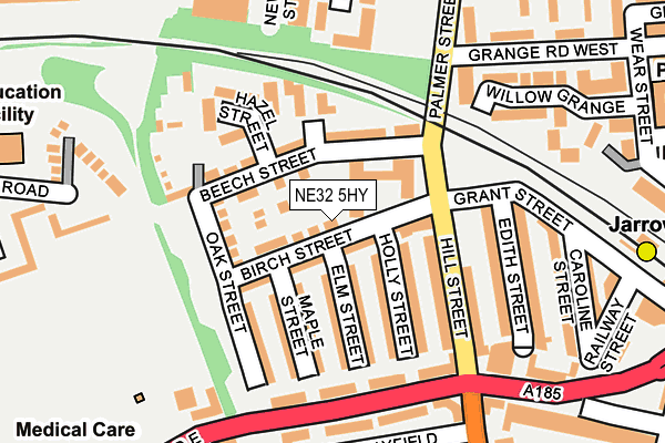 NE32 5HY map - OS OpenMap – Local (Ordnance Survey)