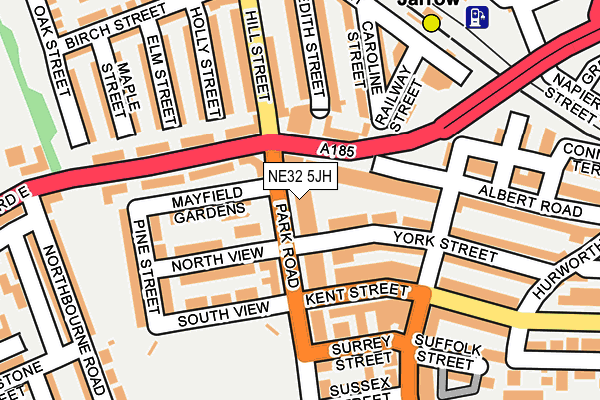 NE32 5JH map - OS OpenMap – Local (Ordnance Survey)