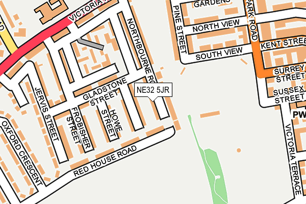 NE32 5JR map - OS OpenMap – Local (Ordnance Survey)