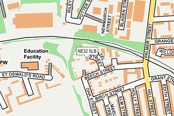 NE32 5LB map - OS OpenMap – Local (Ordnance Survey)