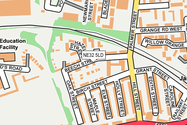 NE32 5LD map - OS OpenMap – Local (Ordnance Survey)