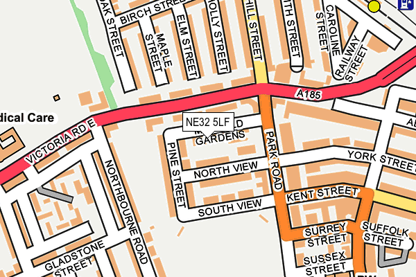 NE32 5LF map - OS OpenMap – Local (Ordnance Survey)