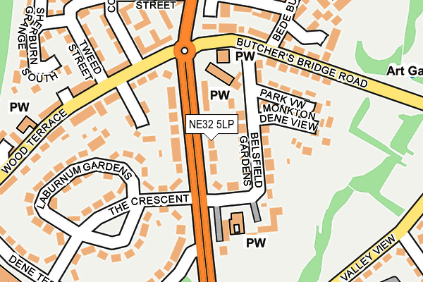 NE32 5LP map - OS OpenMap – Local (Ordnance Survey)