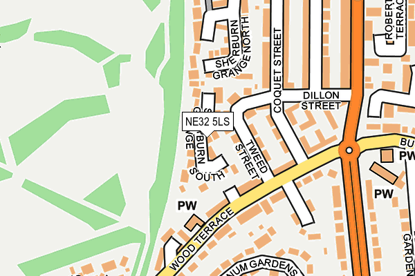 NE32 5LS map - OS OpenMap – Local (Ordnance Survey)