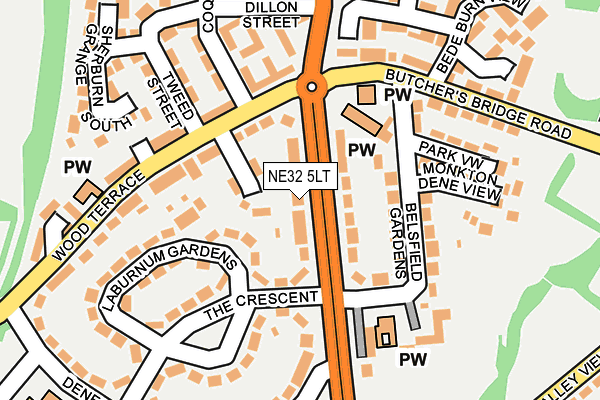 NE32 5LT map - OS OpenMap – Local (Ordnance Survey)