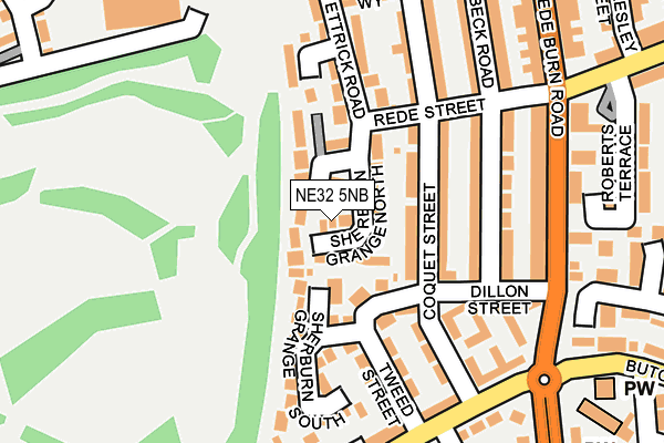 NE32 5NB map - OS OpenMap – Local (Ordnance Survey)