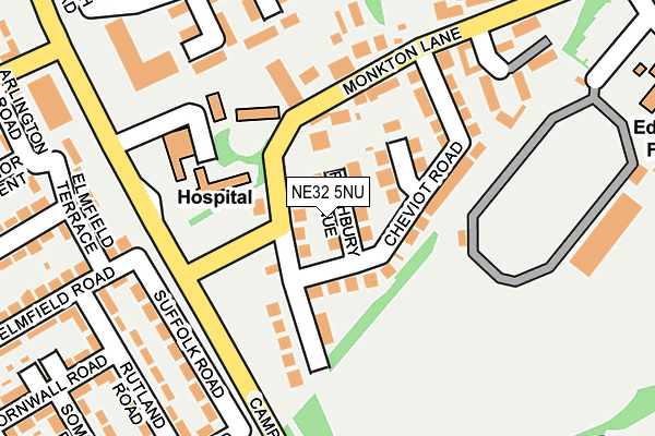 NE32 5NU map - OS OpenMap – Local (Ordnance Survey)