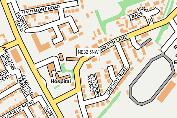 NE32 5NW map - OS OpenMap – Local (Ordnance Survey)