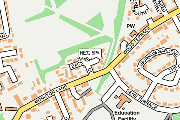 NE32 5PA map - OS OpenMap – Local (Ordnance Survey)
