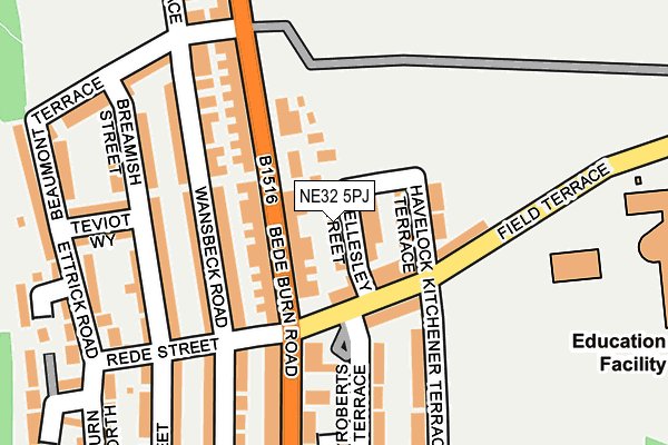 NE32 5PJ map - OS OpenMap – Local (Ordnance Survey)