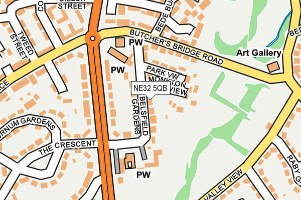 NE32 5QB map - OS OpenMap – Local (Ordnance Survey)