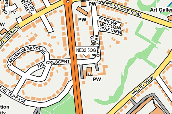 NE32 5QG map - OS OpenMap – Local (Ordnance Survey)