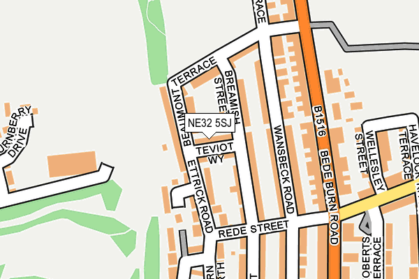 NE32 5SJ map - OS OpenMap – Local (Ordnance Survey)