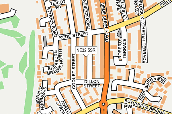 NE32 5SR map - OS OpenMap – Local (Ordnance Survey)