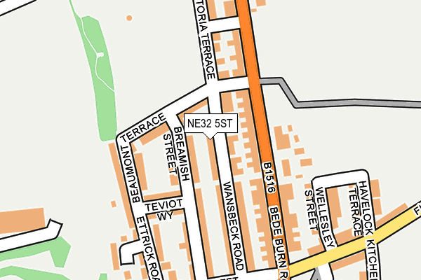 NE32 5ST map - OS OpenMap – Local (Ordnance Survey)