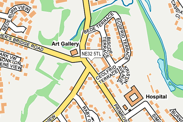 NE32 5TL map - OS OpenMap – Local (Ordnance Survey)