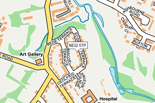 NE32 5TP map - OS OpenMap – Local (Ordnance Survey)