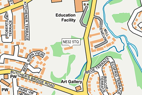 NE32 5TQ map - OS OpenMap – Local (Ordnance Survey)
