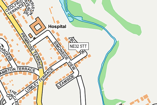 NE32 5TT map - OS OpenMap – Local (Ordnance Survey)