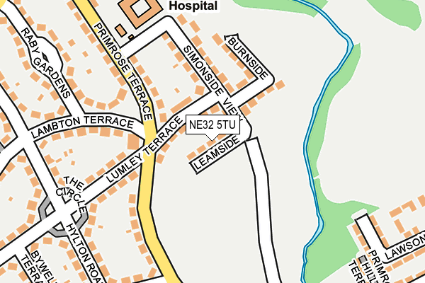 NE32 5TU map - OS OpenMap – Local (Ordnance Survey)