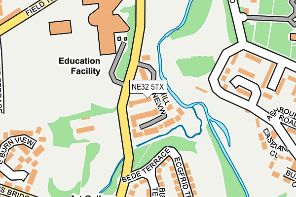 NE32 5TX map - OS OpenMap – Local (Ordnance Survey)