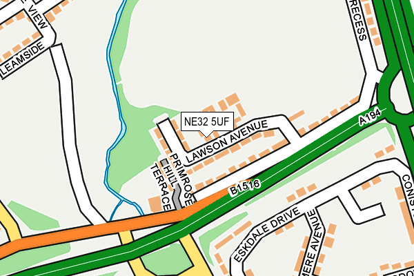 NE32 5UF map - OS OpenMap – Local (Ordnance Survey)